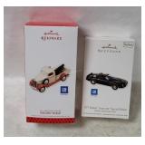 2 Keepsake Ornaments- '77 Trans Am, '36 Gmc Pickup