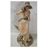 Capodimonte Porcelain Woman Figurine, Some Chips