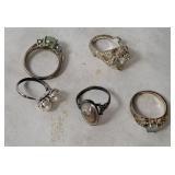 6 Sterling Rings 20g