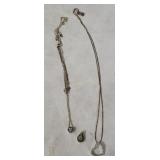 2 Sterling Necklaces & Pendants 10.2g
