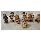 7 Hummel Figurines - Book Worm, Sweet Music Etc.