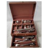 Case W/ Flatware, Mostly Reed & Barton