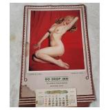 1955 Do Drop Inn Calendar W/ Marilyn Monroe Pic