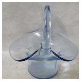 Light Blue Art Glass Basket