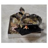 Costume Jewelry Brooches - Butterflies, Flag