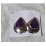 Vtg Sterling Clip-on Earrings