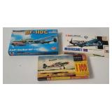 3 Model Plane Kits - Messerschmitt, Marusan