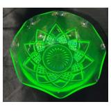 Vtg Hazel Atlas Uranium Glass Bowl