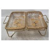 Vtg Pyrex Double Warmer Chafing Dish