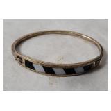 Alpaca Hinged Bangle Bracelet Mexico