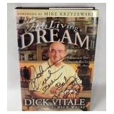 Living A Dream Book Signed Dick Vitale