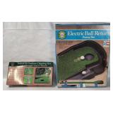 Electric Ball Return Putting Mat & Chipping Net