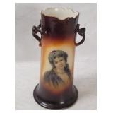 Vtg Ioga Warwick Porcelain Portrait Vase