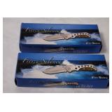 2 New Frost Cutlery Fierce Silence Pocket Knives