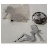 Power Steering Center Cap & Mud Flap Girl Emblems