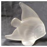 Frosted Art Glass Angel Fish Figurine