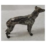 Vtg Greyhound Dog Metal Figurine