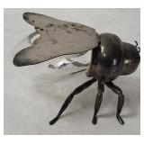 Silver-plated Honey Bee Glass Container
