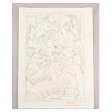 Spanish Pencil on Paper Signed Picasso
