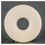 Chinese Hetian White Jade Carved Disk Pendant