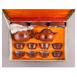 Chinese Yixing Zisha Teapot Set w/ Box