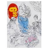 Litho on Memorial Card Attr. Andy Warhol 