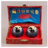 Chinese Shouxing Baoding Balls 2pc w/ Unique Box