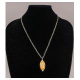 Natural Yellow Amber Carved Pendant