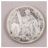 1905 French Indochina 1 Piastre Coin