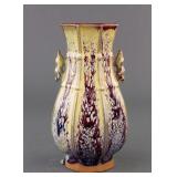 Chinese Jun Ware Song Style Octagon Porcelain Vase