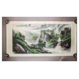 Chinese Watercolor & Ink on Paper Signed w/ Seals