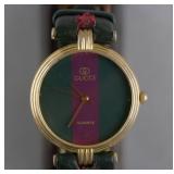 Vintage GUCCI Sherry Line Leather Band Watch