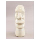 African White Soapstone Carved Sculpture