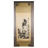Chinese WC on Paper Scroll Signed Li Kuchan w/Seal