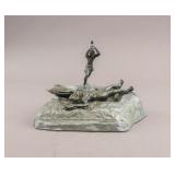 Yaacov Heller PTL David & Goliath Pewter Sculpture