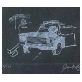 Linocut on Paper Signed Jean-Michel Basquiat 2/125