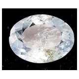 3.65ct Oval Cut Natural Aquamarine IDT Certificate