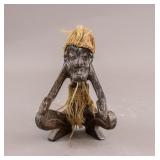 18c African Wood Carved Tribe Primitive Sculpture