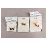 Assorted Rose Gold-plated Earrings 3pc