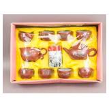 Chinese Yixing Zisha Teapot Set w/ Tea Can & Box