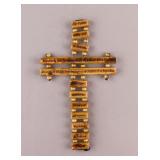 Vintage Olive Wood Wall Hanging Cross