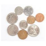 Vintage Assorted Asian Coins 9pc