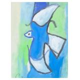 French Oil on Paper Sgd Georges Braque DES MUSEES