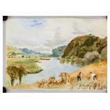 Watercolor on Paper Signed Seth Eastman 