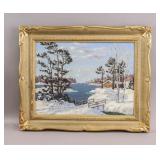 Canadian Oil on Panel Signed Otto Planding