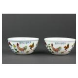 Chinese Doucai Porcelain Wine Cups Ming MK 2pc
