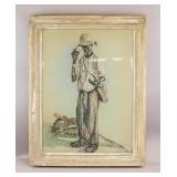 Charcoal on Paper Signed Ann Lindsell-Stewart