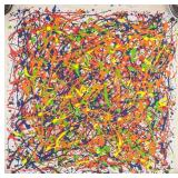 American Acrylic on Canvas Attr. Jackson Pollock