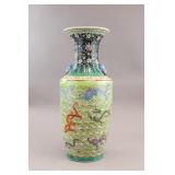 Chinese Famille Verte Porcelain Vase Kangxi Mark