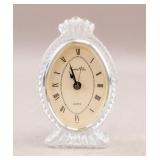 Vintage Taiwan Crystal Clear Quartz Desk Clock
